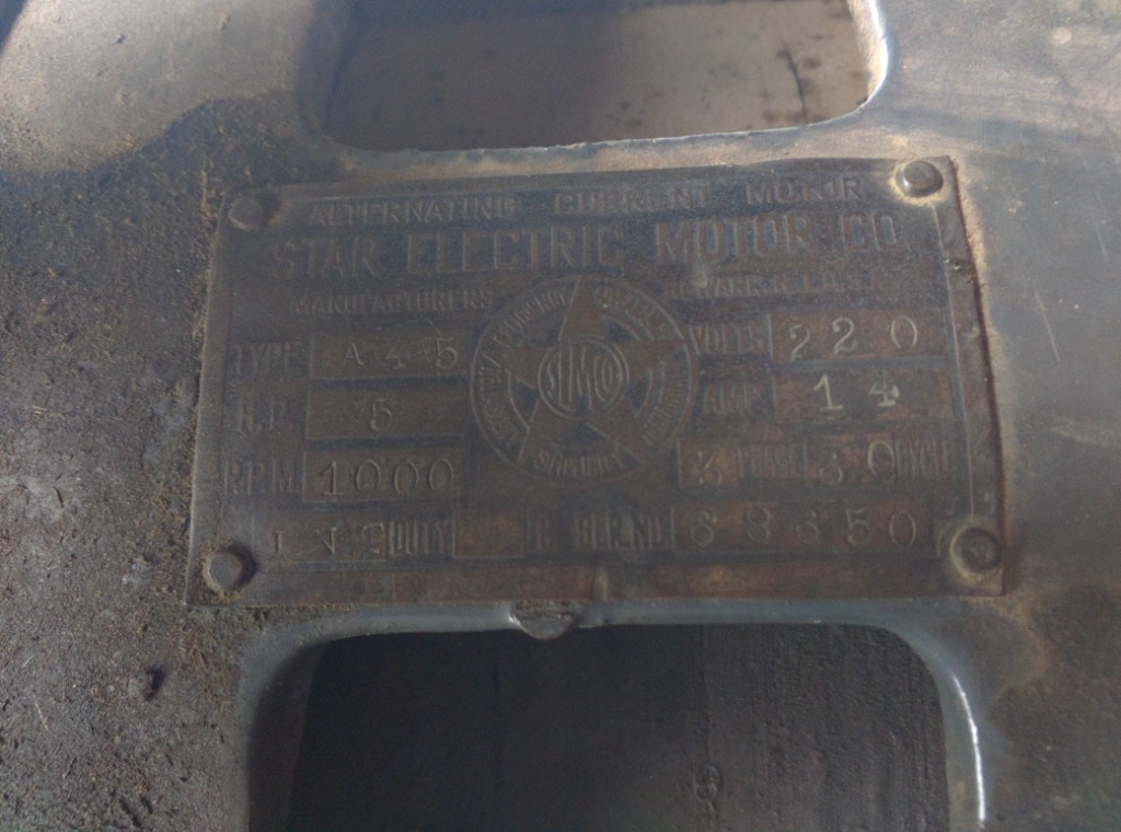 Star Electric Motor Plate - Snapshot