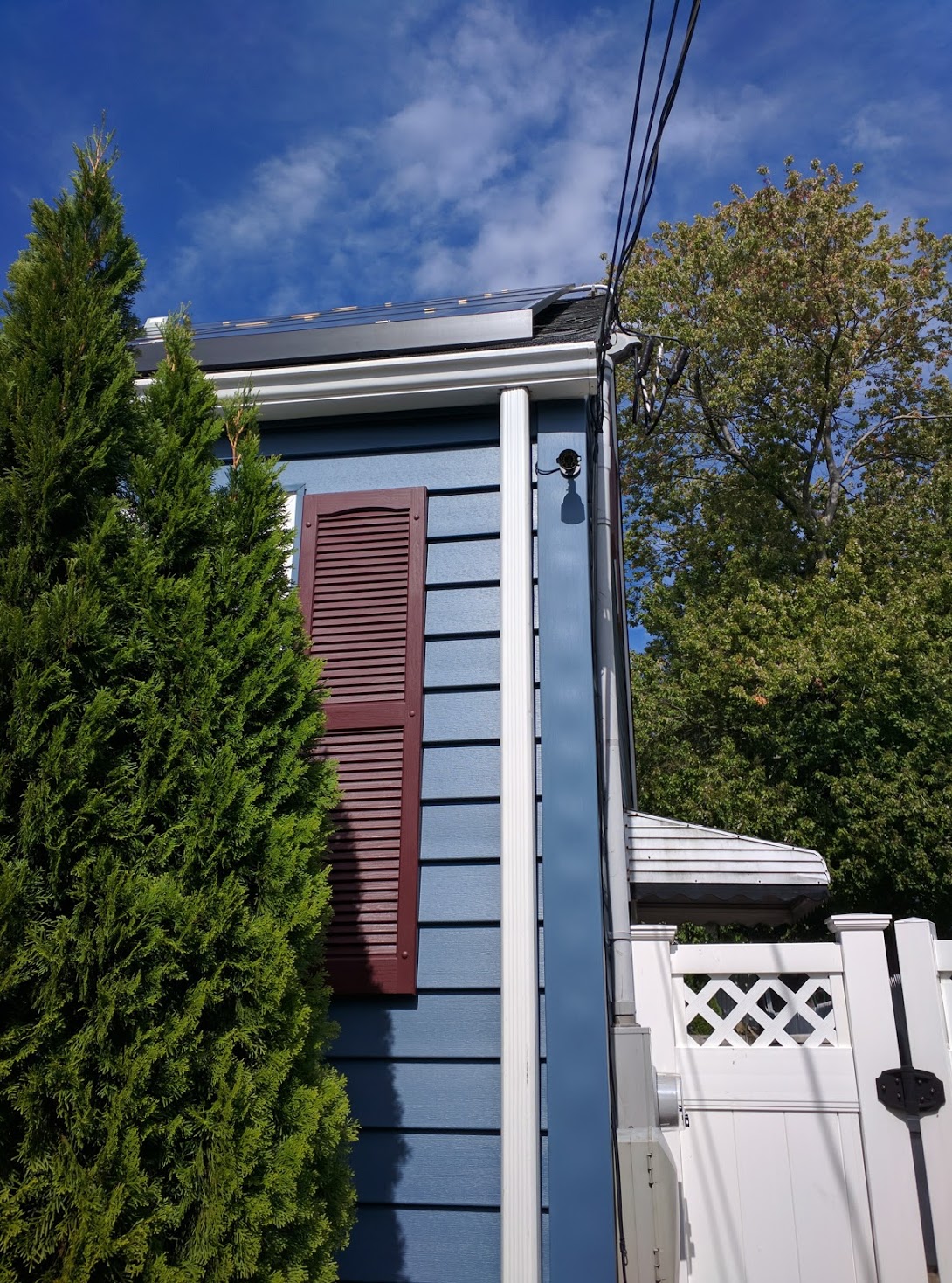 Exterior Camera Installation Blue House 2 - IT Electrician Project Photo