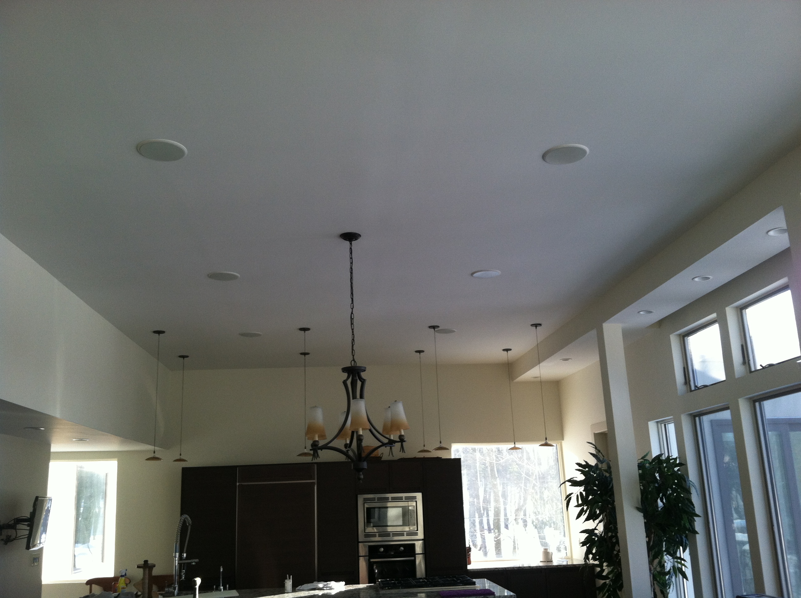 Indoor Lighting Ceiling Speakers Installation Living Room - IT Electrician Project Photo