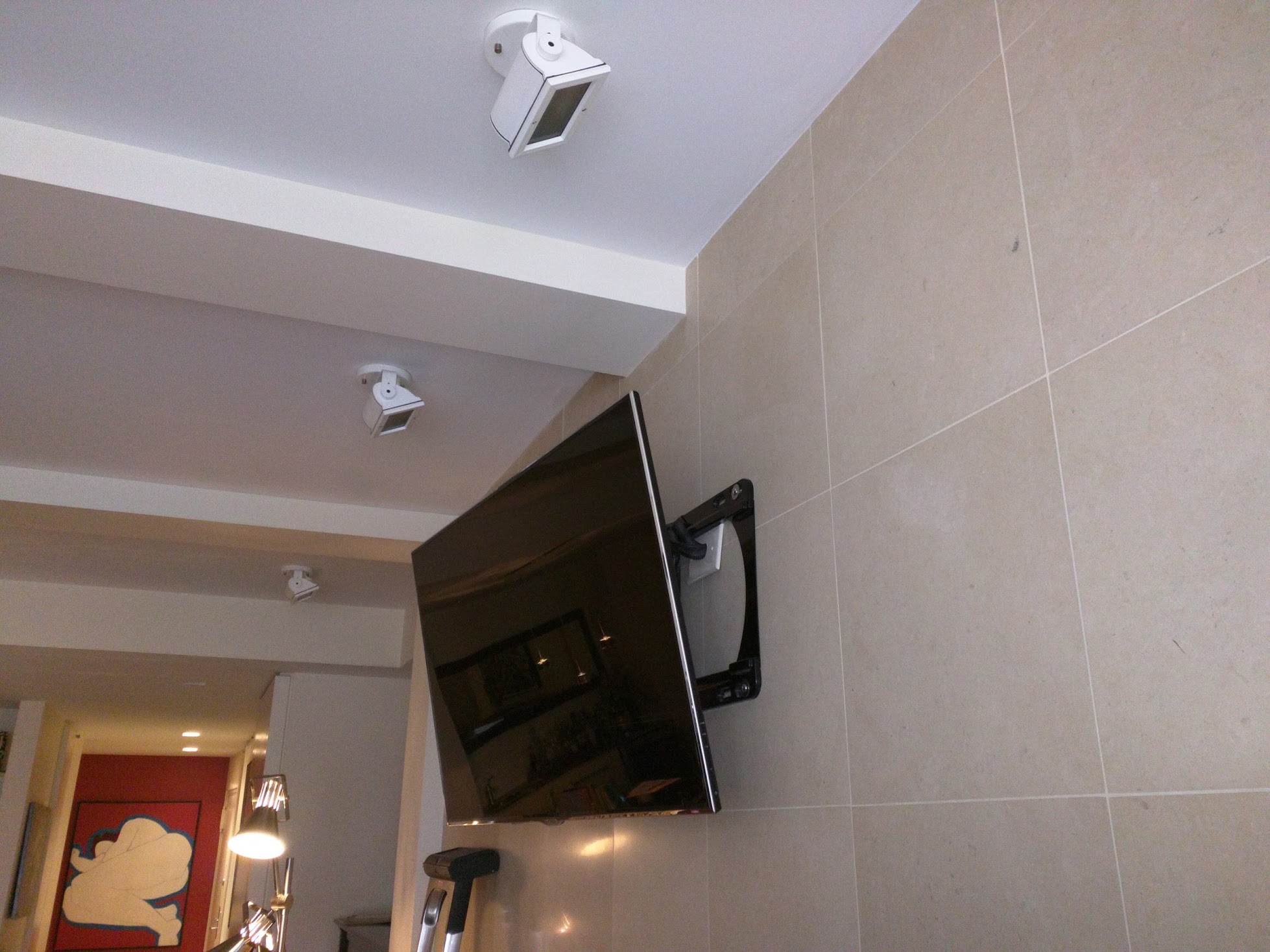 TV Wall Mount Installation Angle - IT Electrician Project Photo